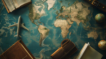Travel arrangements perfected, secretarys logistical magic, seamless itinerary. - obrazy, fototapety, plakaty