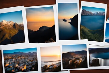 many polaroid photos