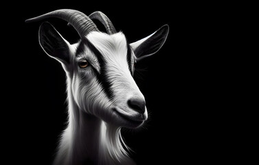 portrait of a goat