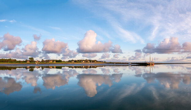 Harbor of Steenodde on Amrum island, North Frisia, Schleswig-Holstein, Germany