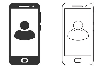  message bubbles on screen smartphone icon. Interface set concept design vector ilustration.