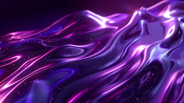 Purple and Pink Liquid Swirls Abstract Wallpaper in Unreal Engine 5 and Cinema4D