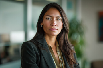 Entrepreneurial spirit, Native American woman in business, corporate success, professional finance
