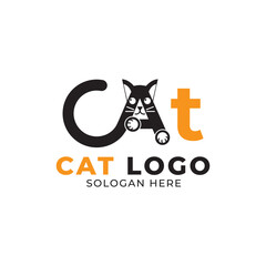 cat logo template vector illutration