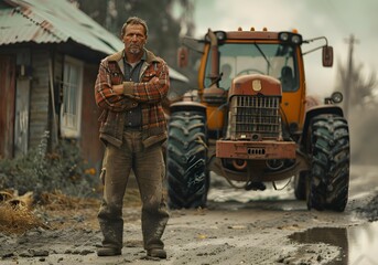 farmers demonstrate - angry farmer - ai generated