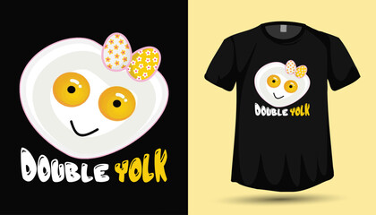 Easter double yolk eggs vector t shirt design 