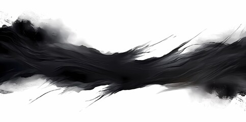 Obraz premium Background for banner dark brush stroke on white background 