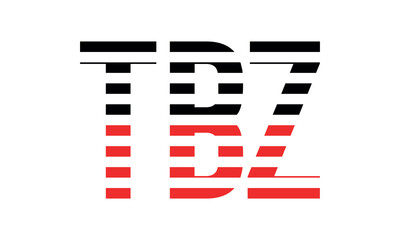 TBZ three initial letter iconic line negative space minimal logo design vector template. monogram, abstract, wordmark, business, typography, minimalist, brand, company, flat, modern, unique, simple