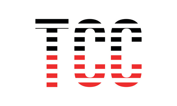 TCC three initial letter iconic line negative space minimal logo design vector template. monogram, abstract, wordmark, business, typography, minimalist, brand, company, flat, modern, unique, simple