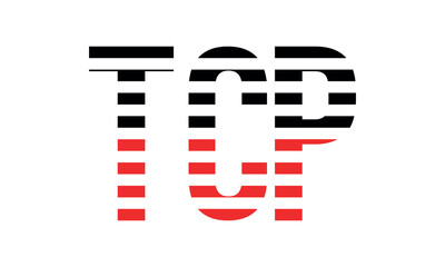 TCP three initial letter iconic line negative space minimal logo design vector template. monogram, abstract, wordmark, business, typography, minimalist, brand, company, flat, modern, unique, simple