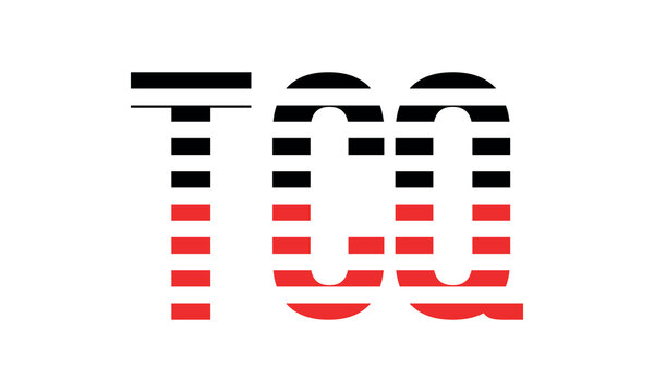 TCQ three initial letter iconic line negative space minimal logo design vector template. monogram, abstract, wordmark, business, typography, minimalist, brand, company, flat, modern, unique, simple