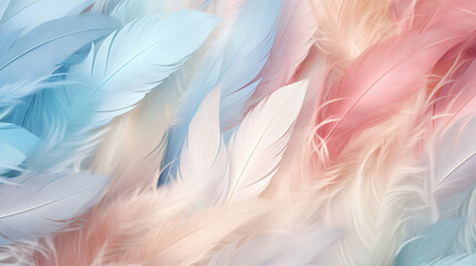 Fototapeta na wymiar Feathers texture background pastel colors