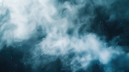 Blue and White Cloud in Space