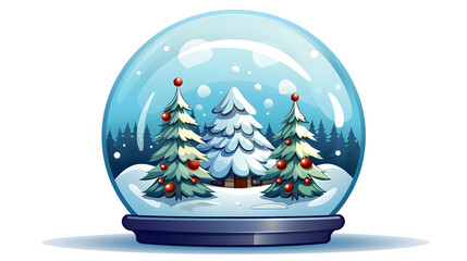Decorative Christmas snowball vector illustration