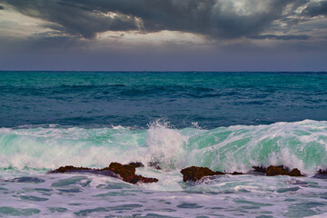 Sea and rocks...prelude to a storm.