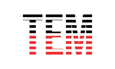 TEM three initial letter iconic line negative space minimal logo design vector template. monogram, abstract, wordmark, business, typography, minimalist, brand, company, flat, modern, unique, simple