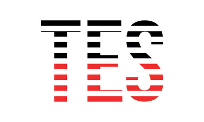 TES three initial letter iconic line negative space minimal logo design vector template. monogram, abstract, wordmark, business, typography, minimalist, brand, company, flat, modern, unique, simple