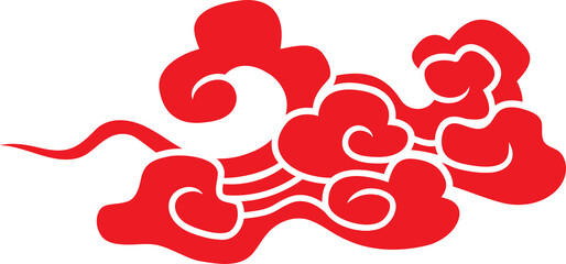 Red Clouds Traditional in Chinese Style