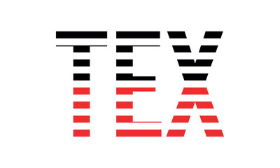 TEX three initial letter iconic line negative space minimal logo design vector template. monogram, abstract, wordmark, business, typography, minimalist, brand, company, flat, modern, unique, simple