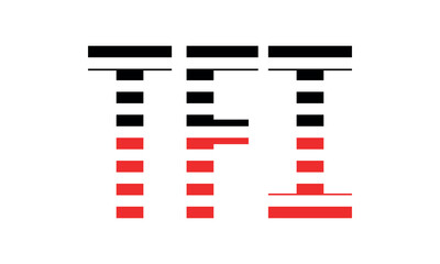 TFI three initial letter iconic line negative space minimal logo design vector template. monogram, abstract, wordmark, business, typography, minimalist, brand, company, flat, modern, unique, simple