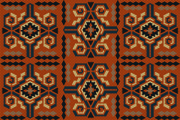 Pattern, ornament  ethnic, folk, geometric, mosaic for fabrics, interiors, ceramics and furniture in the Latin American style.
