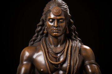 Adi Shankara bronze statue