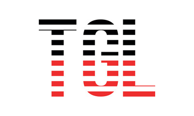 TGL three initial letter iconic line negative space minimal logo design vector template. monogram, abstract, wordmark, business, typography, minimalist, brand, company, flat, modern, unique, simple