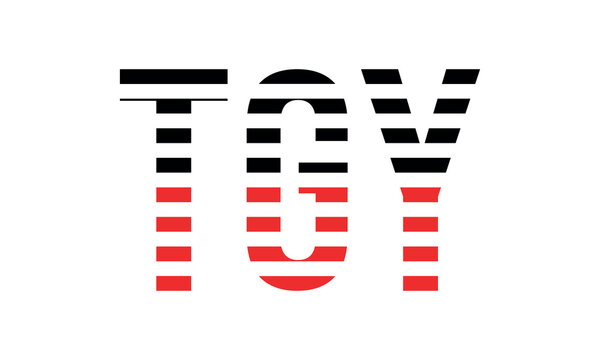TGY three initial letter iconic line negative space minimal logo design vector template. monogram, abstract, wordmark, business, typography, minimalist, brand, company, flat, modern, unique, simple