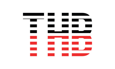 THB three initial letter iconic line negative space minimal logo design vector template. monogram, abstract, wordmark, business, typography, minimalist, brand, company, flat, modern, unique, simple