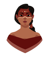 native american girl portrait