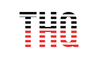 THQ three initial letter iconic line negative space minimal logo design vector template. monogram, abstract, wordmark, business, typography, minimalist, brand, company, flat, modern, unique, simple