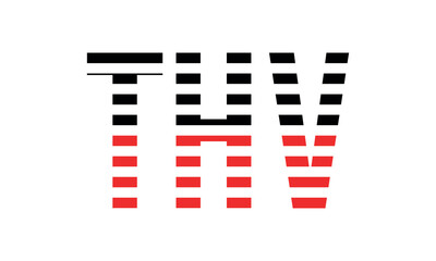 THV three initial letter iconic line negative space minimal logo design vector template. monogram, abstract, wordmark, business, typography, minimalist, brand, company, flat, modern, unique, simple