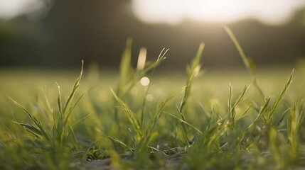 Fototapeta premium Greet the Morning with Grass Freshness