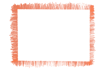 Orange frame isolated on transparent background