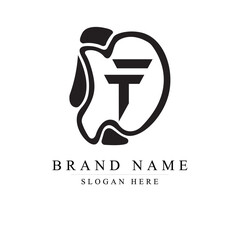 Letter F logo icon design template elements, Letter DF logo design template with simple and unique