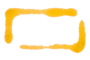 Yellow frame isolated on transparent background