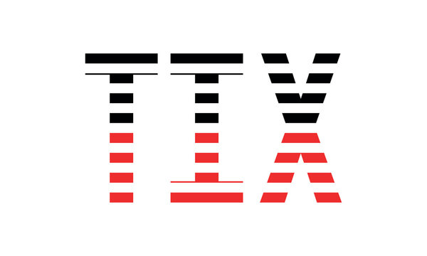 TIX three initial letter iconic line negative space minimal logo design vector template. monogram, abstract, wordmark, business, typography, minimalist, brand, company, flat, modern, unique, simple