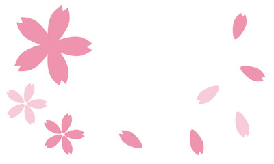 Fototapeta na wymiar 桜の花フレーム　背景