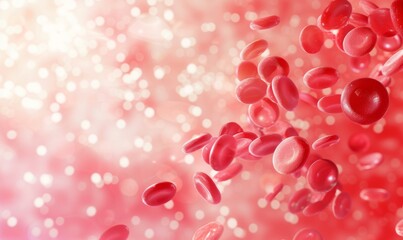 red blood cells medical background banner