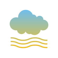 Windy Cloud Flat Gradient Style