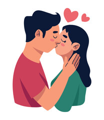 couple kissing and embracing