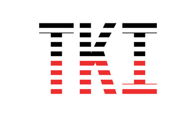TKI three initial letter iconic line negative space minimal logo design vector template. monogram, abstract, wordmark, business, typography, minimalist, brand, company, flat, modern, unique, simple