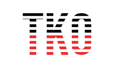 TKO three initial letter iconic line negative space minimal logo design vector template. monogram, abstract, wordmark, business, typography, minimalist, brand, company, flat, modern, unique, simple