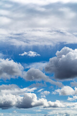 Cloud formation. Blue sky with clouds. Background concept sky and clouds.