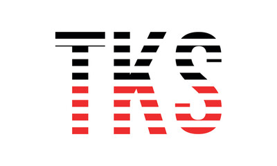 TKS three initial letter iconic line negative space minimal logo design vector template. monogram, abstract, wordmark, business, typography, minimalist, brand, company, flat, modern, unique, simple