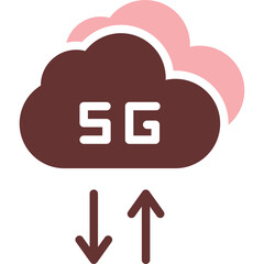 5G-40 Vector Glyph Two Color Icon