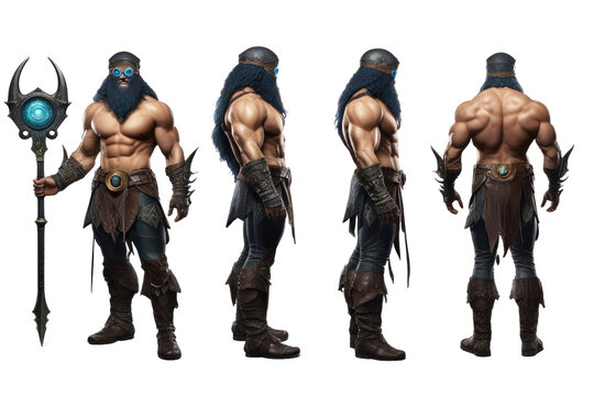 a high quality stock photograph of a single cyclops fantasy character full body isolated on a white background