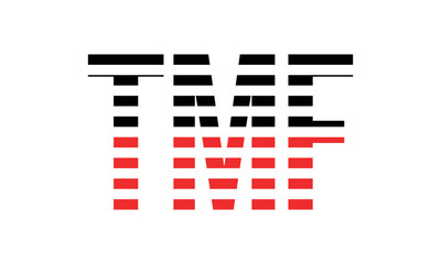 TMF three initial letter iconic line negative space minimal logo design vector template. monogram, abstract, wordmark, business, typography, minimalist, brand, company, flat, modern, unique, simple