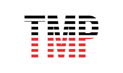 TMP three initial letter iconic line negative space minimal logo design vector template. monogram, abstract, wordmark, business, typography, minimalist, brand, company, flat, modern, unique, simple