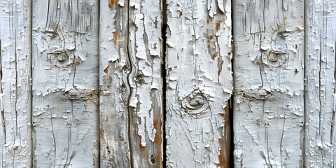 Vintage wooden boards with white paint and weathered knots and cracks. Concept Vintage, Wooden Boards, White Paint, Weathered, Knots and Cracks